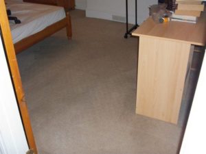 A brown bedroom carpet
